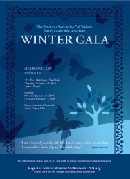 WINTER GALA - American Society for Yad Vashem