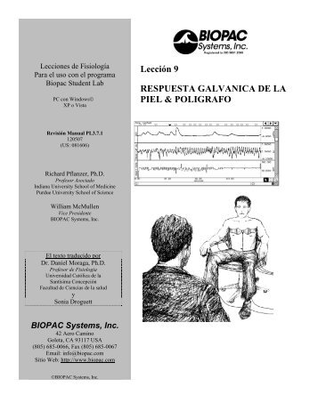 LecciÃ³n 9 RESPUESTA GALVANICA DE LA PIEL ... - Biopac