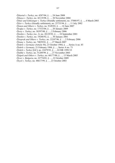 Case-Law References of Judgments and Published Decisions