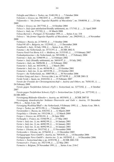 Case-Law References of Judgments and Published Decisions