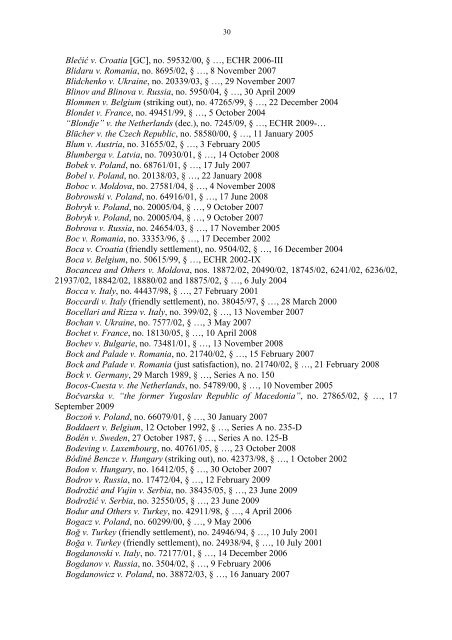 Case-Law References of Judgments and Published Decisions