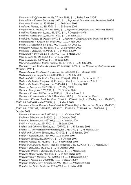 Case-Law References of Judgments and Published Decisions