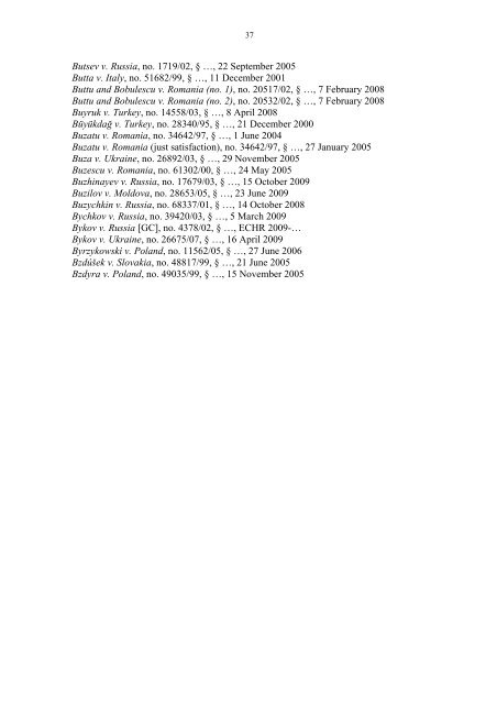 Case-Law References of Judgments and Published Decisions