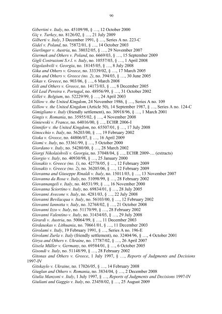 Case-Law References of Judgments and Published Decisions