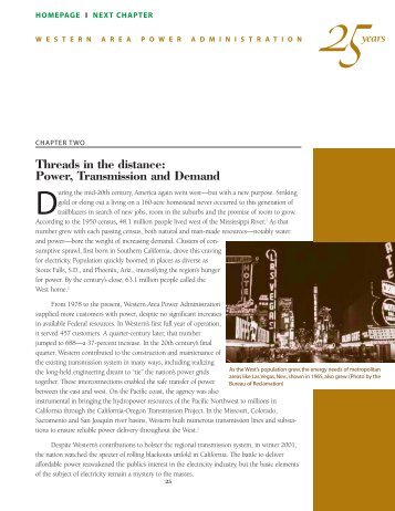 Threads in the distance: Power, Transmission and Demand