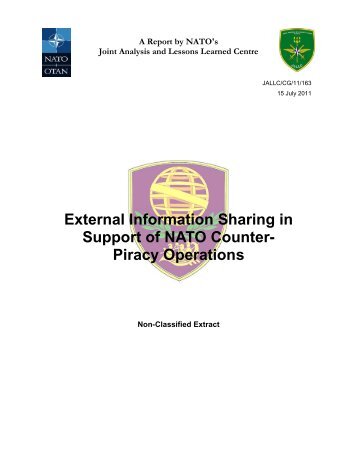 External Information Sharing in Support of NATO Counter- Piracy ...