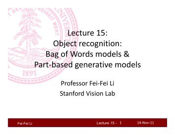 Lecture 15 - Stanford Vision Lab