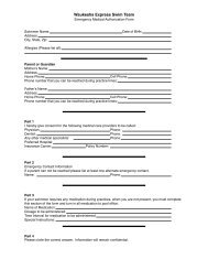Emergency Medical Authorization Form - Waukesha Express Swim ...