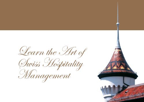 A Tradition of Excellence in Swiss Hospitality Management Education