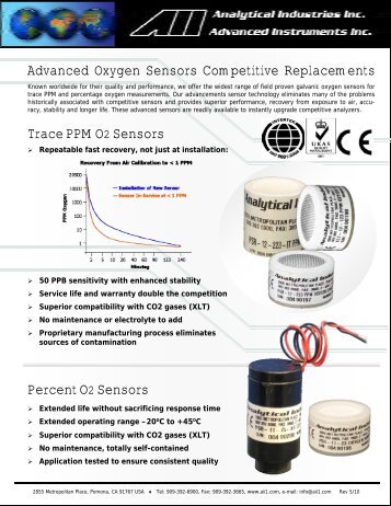 Replacements for Competitive Sensors - Advanced Instruments Inc.