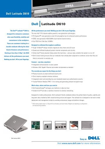 Dell Latitude D610 - WEB-SET