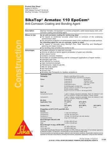 SikaTop® Armatec 110 EpoCem - Northland Construction Supplies