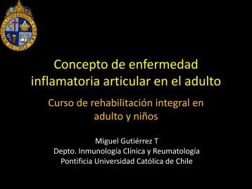 Concepto de enfermedad inflamatoria articular en el adulto