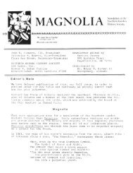 Editor's Note Magnolia - Southern Garden History Society