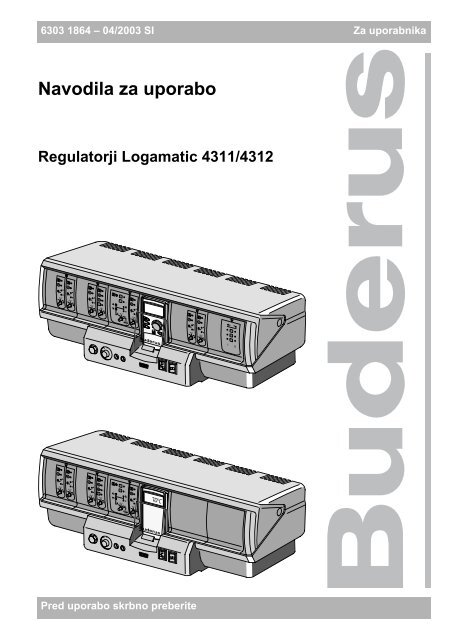 Navodila regulator R4321 - Buderus