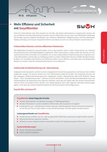 Mehr Effizienz und Sicherheit mit SwyxMonitor - hannover-it.de