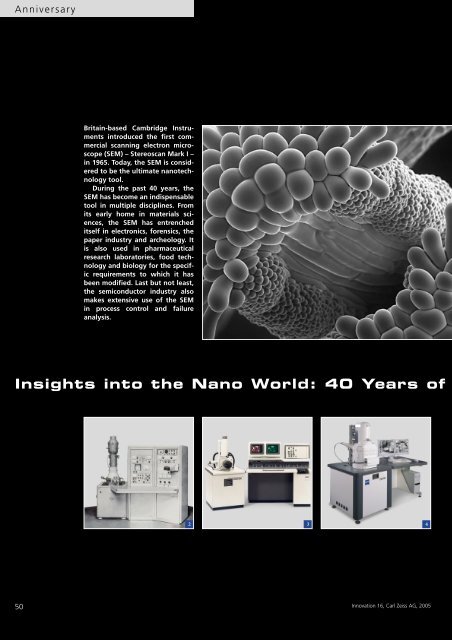 Insights into the Nano World: 40 Years of