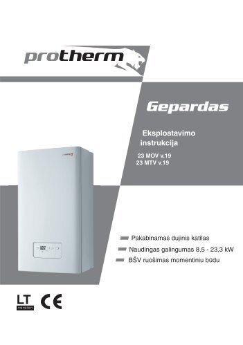 Instrukcija Gepard LT - Protherm