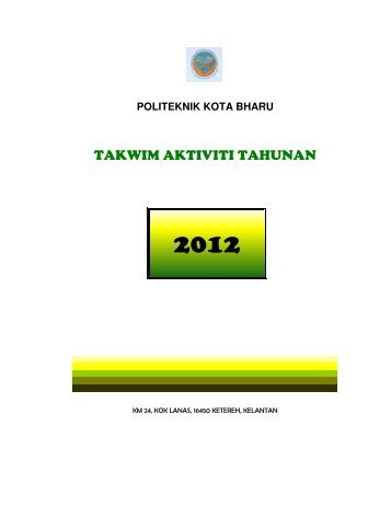 takwim pkb 20022012 - Politeknik Kota Bharu