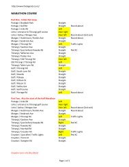 Full Marathon Course Notes - 2009 - The Lydiard Legend Marathon ...