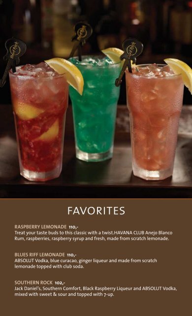 download the drink menu - Hard Rock Cafe - Oslo