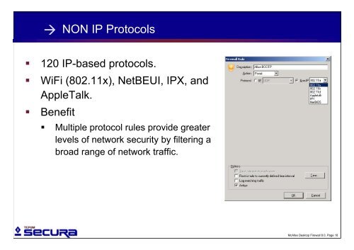 McAfee Desktop Firewall, TEPUM Secura