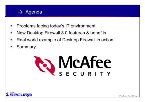 McAfee Desktop Firewall, TEPUM Secura