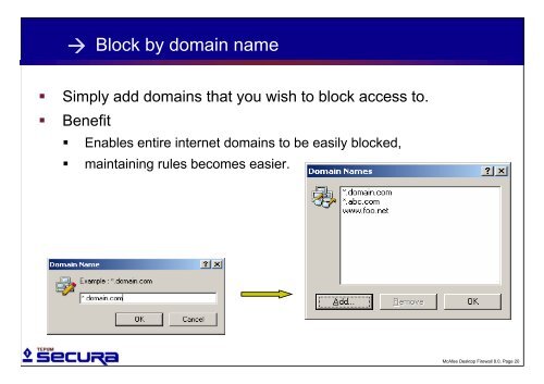 McAfee Desktop Firewall, TEPUM Secura