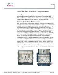 Cisco ONS 15454 Multiservice Transport Platform - Spectra