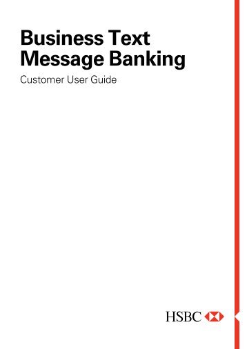 Customer User Guide (PDF) - Business banking - HSBC