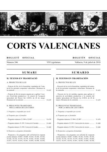 SUM-246:BOCV NÂº 262_19-2-2007.qxd.qxd - Corts Valencianes