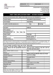 Access Aplication Form - Stockton Riverside College