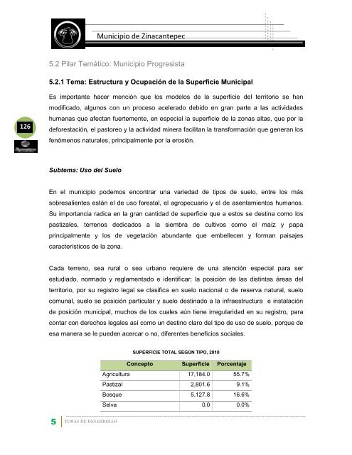 Plan de Desarrollo Municipal 2013-2015 - Zinacantepec