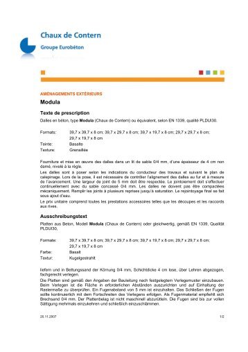 Modula - Chaux de Contern