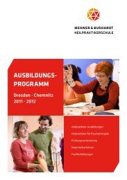 Ausbildungs- progrAmm - Heilpraktikerschule Mehner Bußhardt