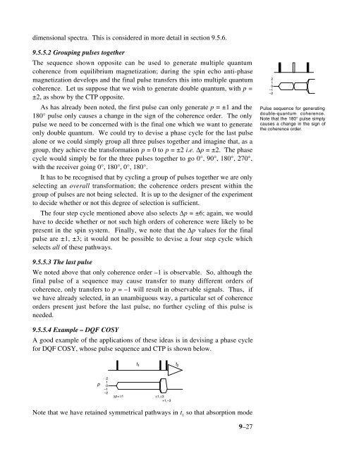 Phase Cycling and Gradient Pulses - The James Keeler Group