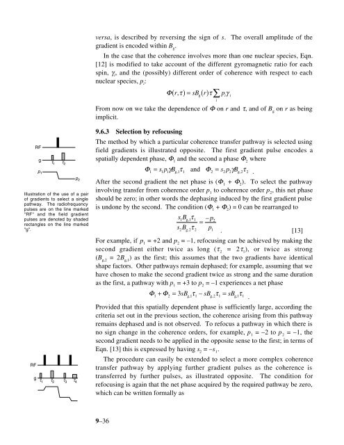 Phase Cycling and Gradient Pulses - The James Keeler Group