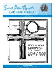 Bulletin - August 29, 2010 - Saint Peter The Apostle Catholic Church