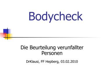 Bodycheck - Feuerwehr Hepberg