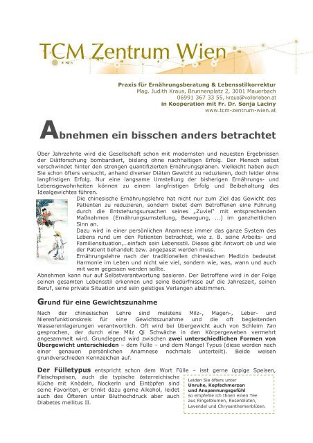 Abnehmen ein bisschen anders betrachtet - Dr. med. Sonja Laciny