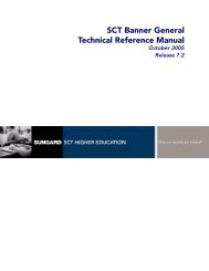 SCT Banner General / Technical Reference ... - Alfred University