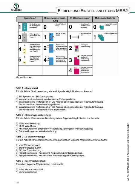 Bedien- und Einstelleinleitung Dachs MSR 2 - Senertec-service.de