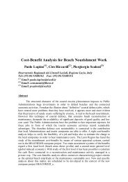 Cost-Benefit Analysis for Beach Nourishment Work - Beachmed