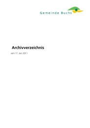 Archivverzeichnis - Gemeinde Buchs ZH