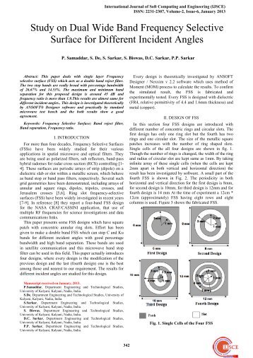 Study on Dual Wide Band Frequency Selective Surface for Different ...