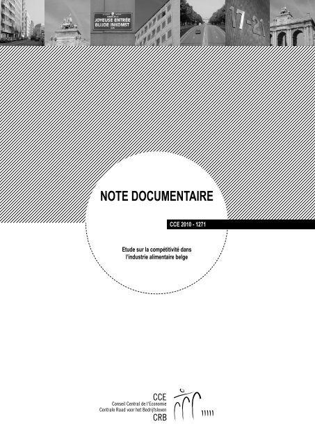 Etude sur la compÃ©titivitÃ© dans l'industrie - Centrale Raad voor het ...