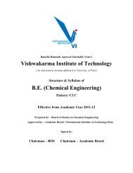 Vishwakarma Institute of Technology B.E. (Chemical Engineering)