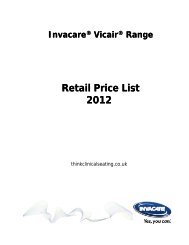 Vicair Cushion and Spares Price List - Better Mobility