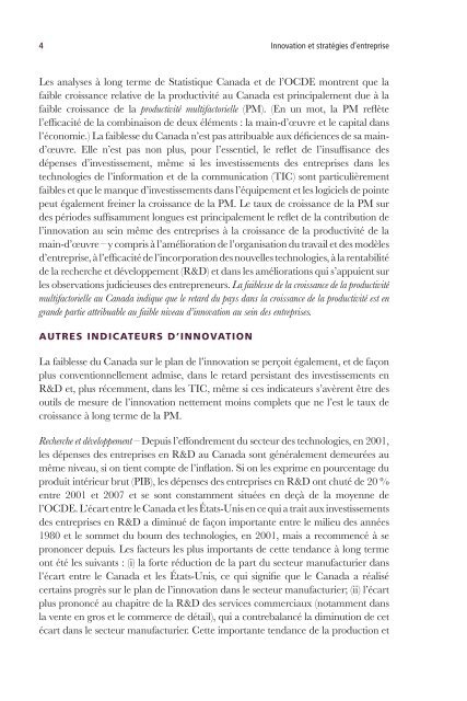 Innovation et stratÃ©gies d'entreprise - Conseil des acadÃ©mies ...