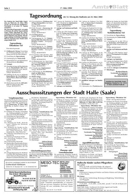 Amtsblatt 05 vom 17.03.2004 - Stadt Halle (Saale)